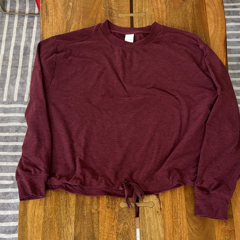 Lole Women's Long Sleeve Crewneck Top - Heathered Maroon